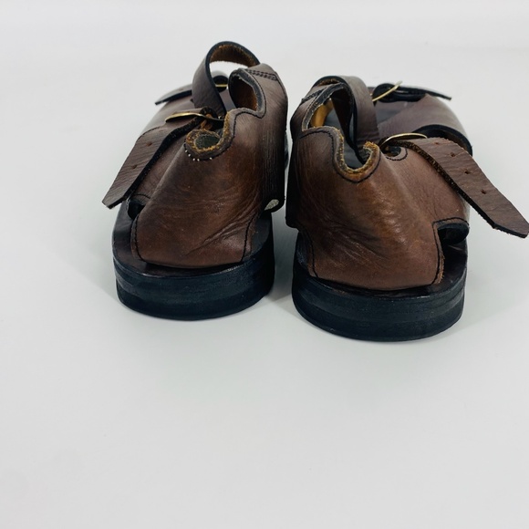 Pre-Owned Guatemalan Artisanal Leather Sandals – Size 38 (US 8) - Picture 3 of 6